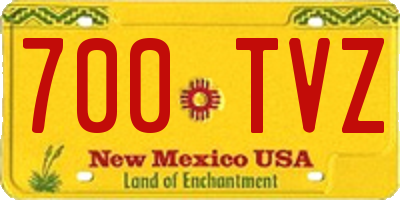 NM license plate 700TVZ