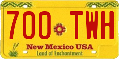 NM license plate 700TWH