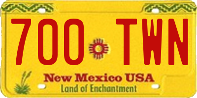 NM license plate 700TWN