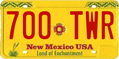 NM license plate 700TWR
