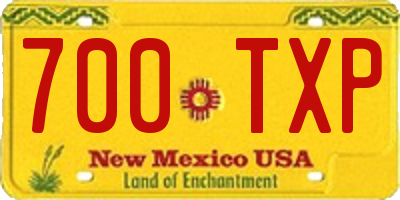 NM license plate 700TXP