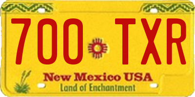 NM license plate 700TXR