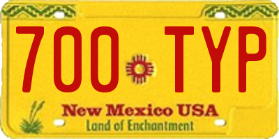 NM license plate 700TYP