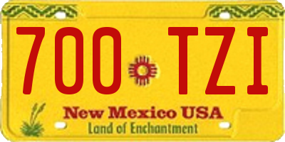 NM license plate 700TZI