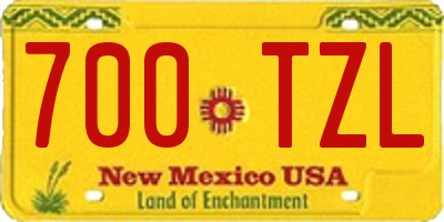 NM license plate 700TZL