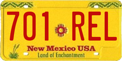NM license plate 701REL