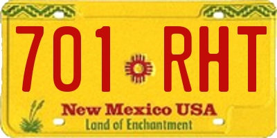 NM license plate 701RHT