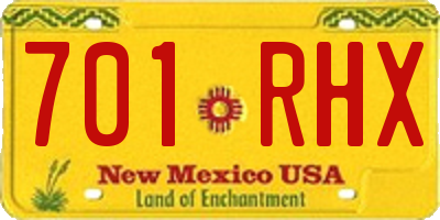 NM license plate 701RHX