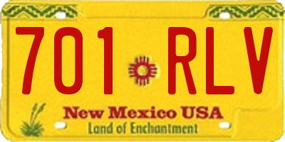 NM license plate 701RLV