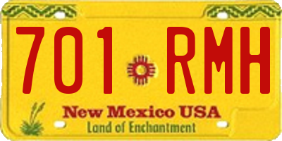 NM license plate 701RMH