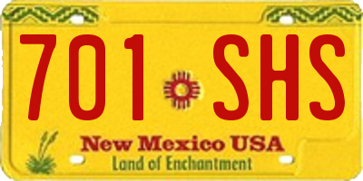 NM license plate 701SHS