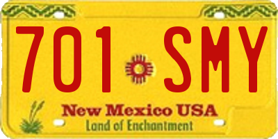 NM license plate 701SMY