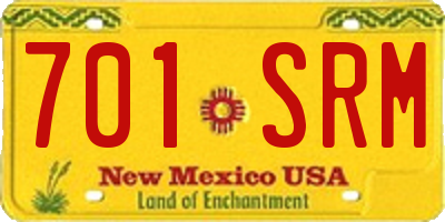 NM license plate 701SRM