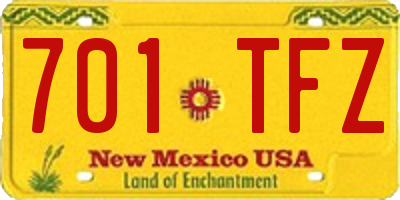 NM license plate 701TFZ