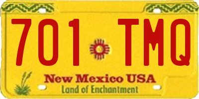 NM license plate 701TMQ