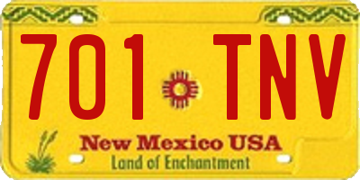 NM license plate 701TNV
