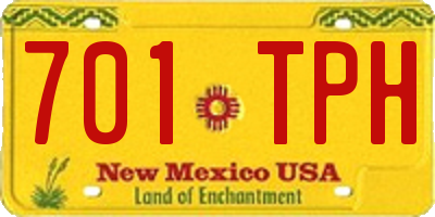 NM license plate 701TPH