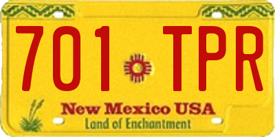 NM license plate 701TPR