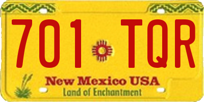 NM license plate 701TQR