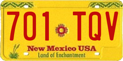 NM license plate 701TQV