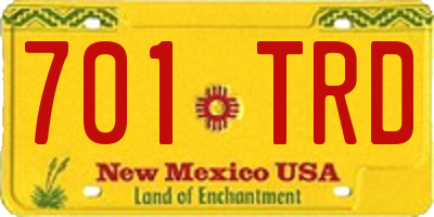 NM license plate 701TRD