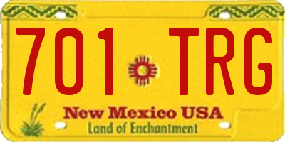 NM license plate 701TRG