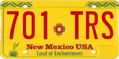 NM license plate 701TRS