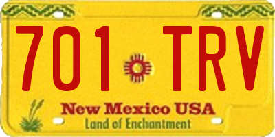 NM license plate 701TRV