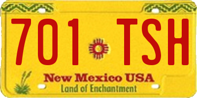 NM license plate 701TSH