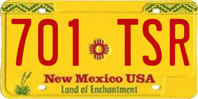 NM license plate 701TSR