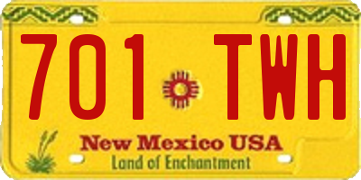 NM license plate 701TWH