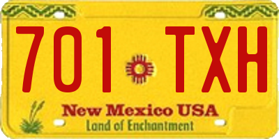 NM license plate 701TXH