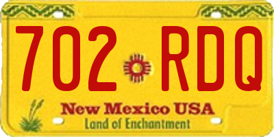 NM license plate 702RDQ