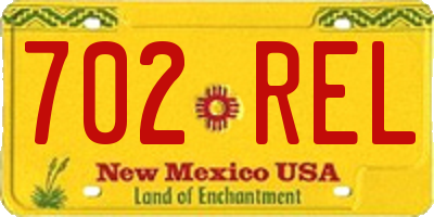 NM license plate 702REL