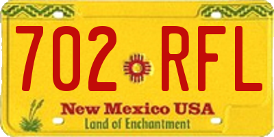 NM license plate 702RFL