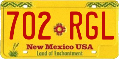 NM license plate 702RGL