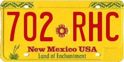 NM license plate 702RHC