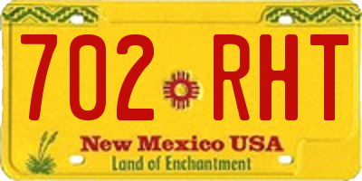 NM license plate 702RHT