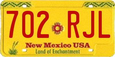 NM license plate 702RJL