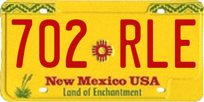 NM license plate 702RLE
