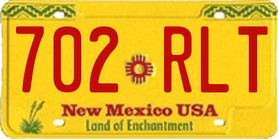 NM license plate 702RLT