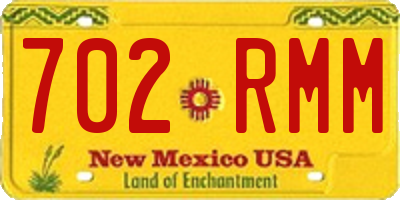NM license plate 702RMM