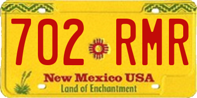 NM license plate 702RMR