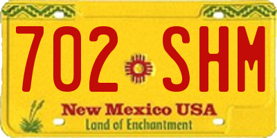 NM license plate 702SHM
