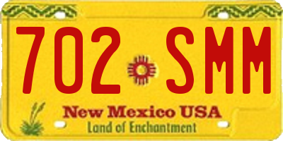 NM license plate 702SMM