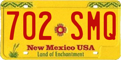 NM license plate 702SMQ