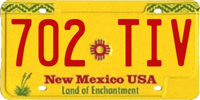 NM license plate 702TIV