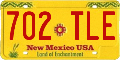 NM license plate 702TLE