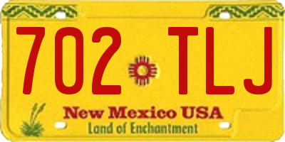 NM license plate 702TLJ