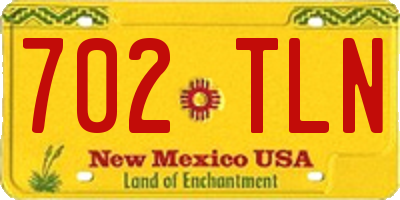 NM license plate 702TLN